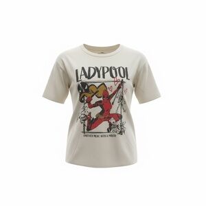 Marvel Deadpool & Wolverine LadyPool Graphic Tee 2XL Cream